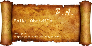 Palku Abdiás névjegykártya